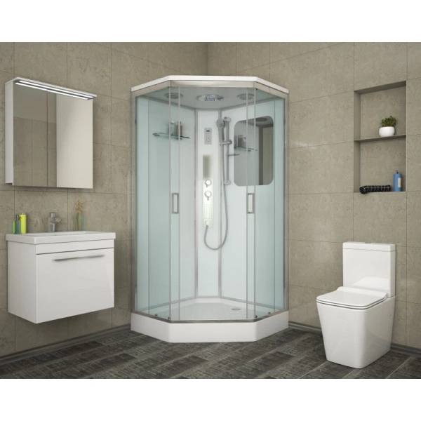 душевая кабина niagara premium 100x100 ng-6002-01gd с гидромассажем