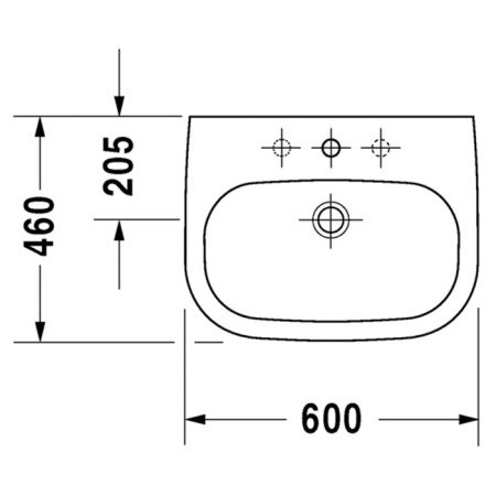 раковина подвесная duravit d-code 23106000302