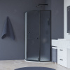 душевой уголок rgw hotel ho-084b 90×90 350608499-24 профиль черный, стекло матовое-сатинат