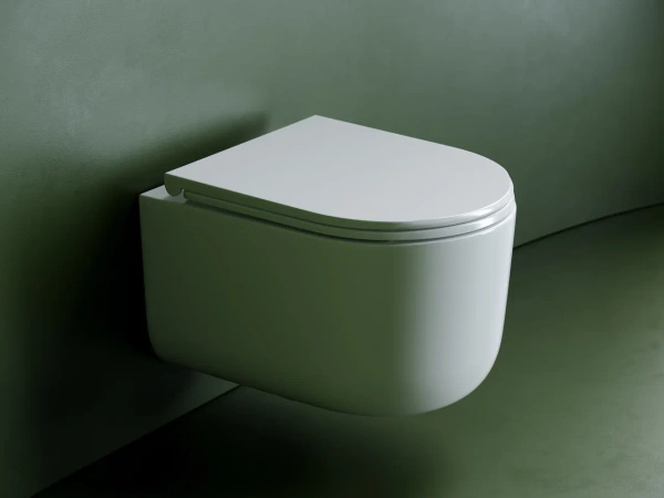 унитаз ceramicanova ulma cn4006t подвесной, безободковый, с сиденьем микролифт, белая