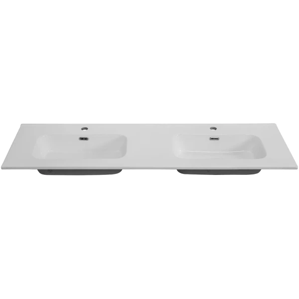 раковина cezares duet czr-8095-140-2 141x46 см, накладная, белый