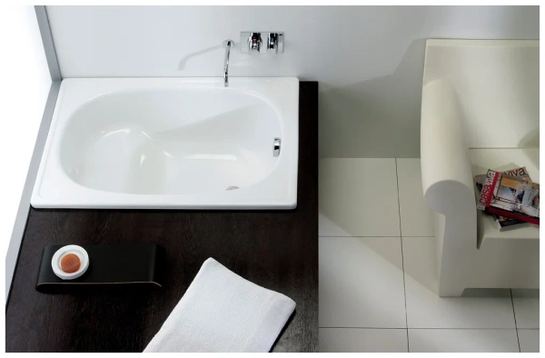 стальная ванна blb europa mini b2se 120x70 см, сидячая, цвет белый
