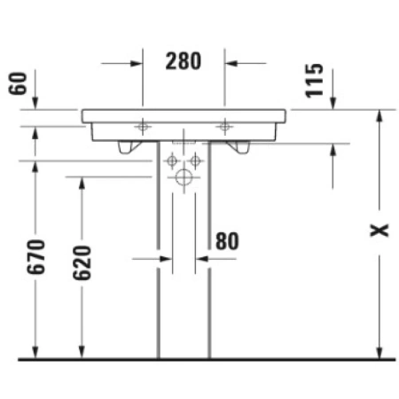 раковина накладная 70 см duravit 2nd floor 049170 00 00