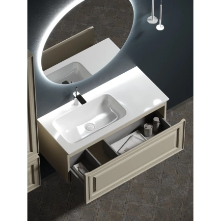 тумба под раковину sancos very 100 l vr100lce подвесная beige soft
