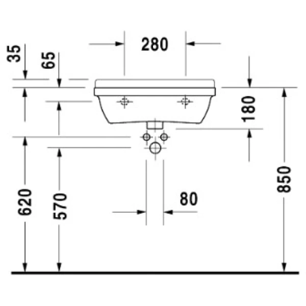 раковина подвесная duravit starck 3 0301550000