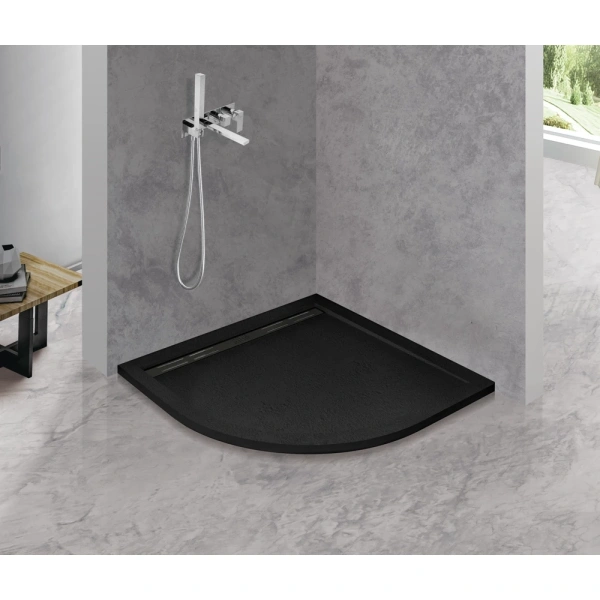 душевой поддон из литьевого мрамора 90x90 см cezares tray-as-r-90-30-nero
