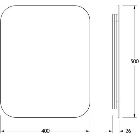 Зеркало 40х50 см Defesto Opti DF 2801