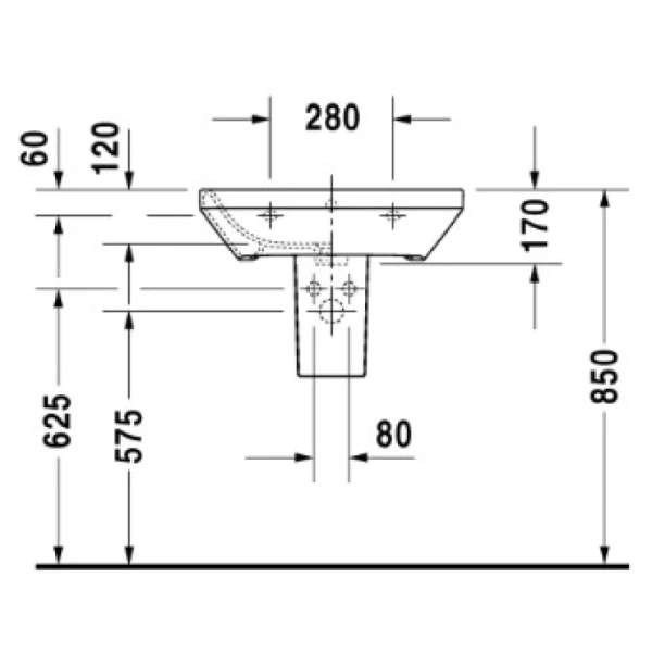 раковина подвесная 60 см duravit durastyle 2319600000