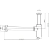 сифон для раковины aquame aqm7010gg 1 1/4"-32, золотой