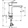 смеситель для раковины с донным клапаном hansgrohe rebris s 72517670