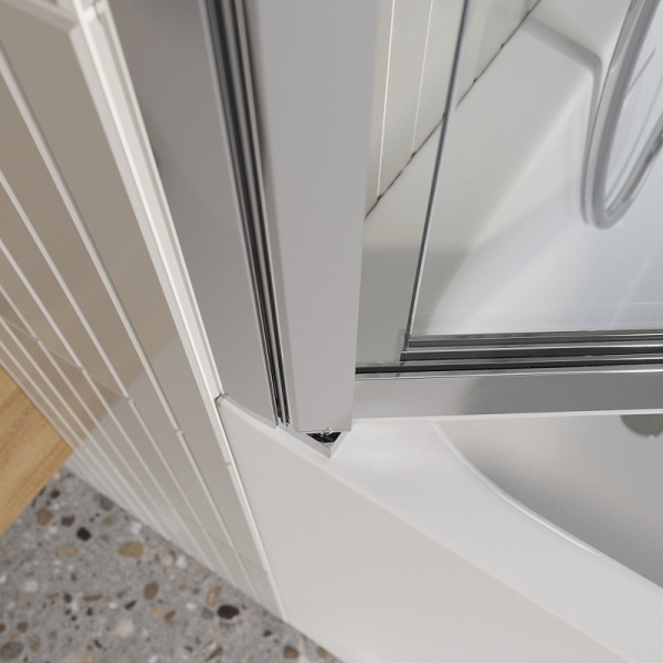 шторка на ванну belbagno luce 80 luce-vf-11-80/145-c-cr профиль хром стекло прозрачное