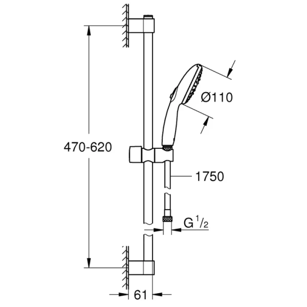 душевой гарнитур grohe tempesta 27644003