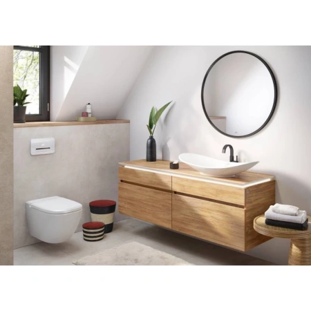 раковина villeroy & boch my nature 411080r1 накладная, 81x41 см, альпийский белый с покрытием ceramicplus