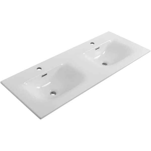 раковина cezares molveno czr-8099-120-2 121x46 см, накладная, белый