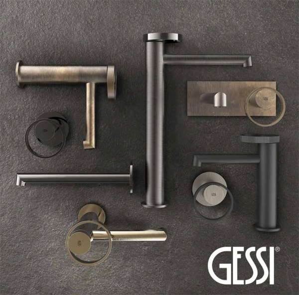смеситель gessi anello 63301#031 для раковины, с донным клапаном, хром
