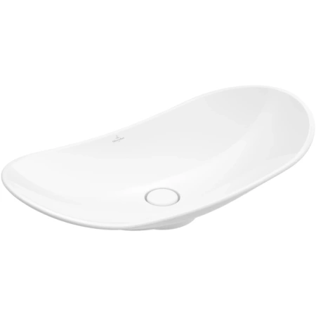 Раковина Villeroy & Boch My Nature 411080R1 накладная, 81x41 см, альпийский белый с покрытием CeramicPlus