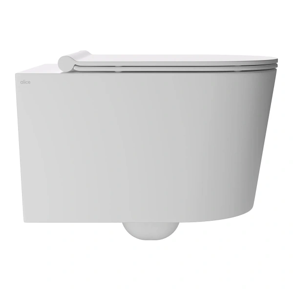 унитаз alice form 22300109 подвесной, безободковый, без сиденья, 50x35 см, белый матовый