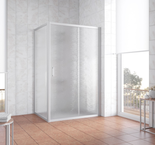 душевой уголок vegas glass zp+zpv 140*70 07 02 профиль матовый хром, стекло шиншилла