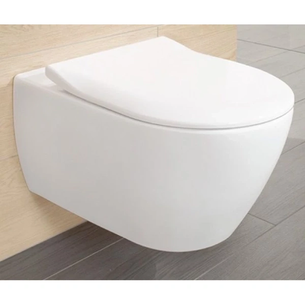 унитаз villeroy & boch subway 2.0 5614r2r1 подвесной, безободковый, с сиденьем микролифт, альпийский белый с ceramicplus