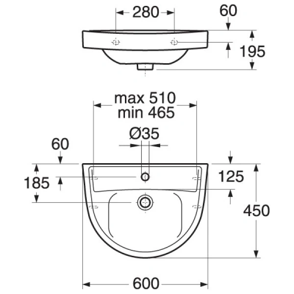 раковина подвесная 60 см gustavsberg nordic 2600 gb1126000101