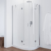 душевой уголок vegas glass afs-f 100*80 08 01 профиль глянцевый хром, стекло прозрачное