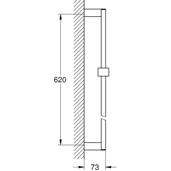 душевая штанга 620 мм grohe euphoria cube 27892000