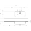 раковина belbagno bb1200etl-r 121 см, полувстраиваемая, цвет белая