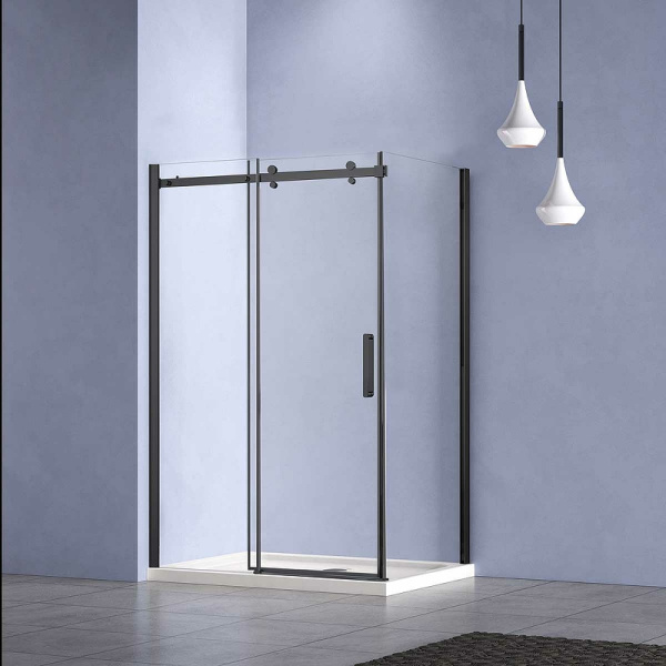 душевой уголок vincea como-n 160×80 vsr-4cn8016clb профиль черный, стекло прозрачное