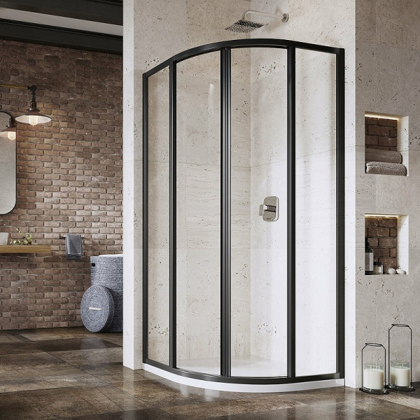 душевой уголок ravak supernova skcp4-90 90×90 3117o302z1 профиль черный, стекло прозрачное