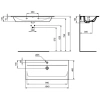 раковина полувстраиваемая ideal standard connect air vanity 104 см, e027401