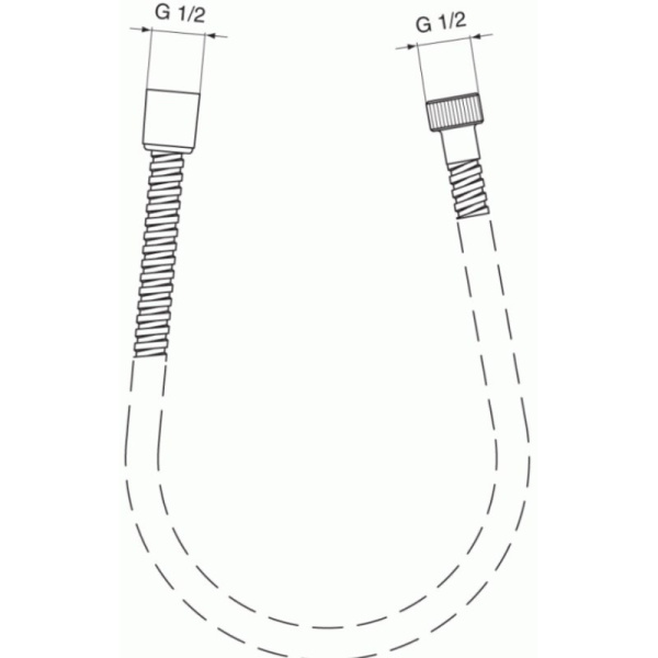 душевой шланг ideal standard ideal rain a2428aa хром