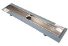 душевой лоток tece tecedrainline 600700 70 см, прямой, без крышки, с гидроизоляцией seal system, серебристый металлик