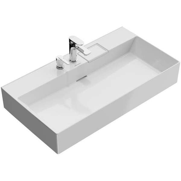 раковина kerama marazzi logica 90 lo.wb.90.2 белая глянцевая