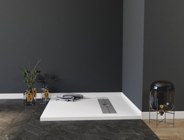 душевой поддон из искусственного камня aquanet delight 90×90 255441 с антискользящим покрытием