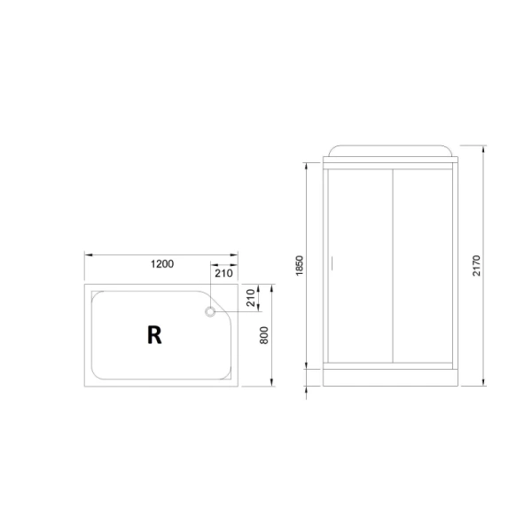 душевая кабина royal bath rb 8120hp6-wt-ch r