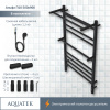 электрический полотенцесушитель aquatek альфа п10 500x900 aq el rrp1090bl с полкой черный муар