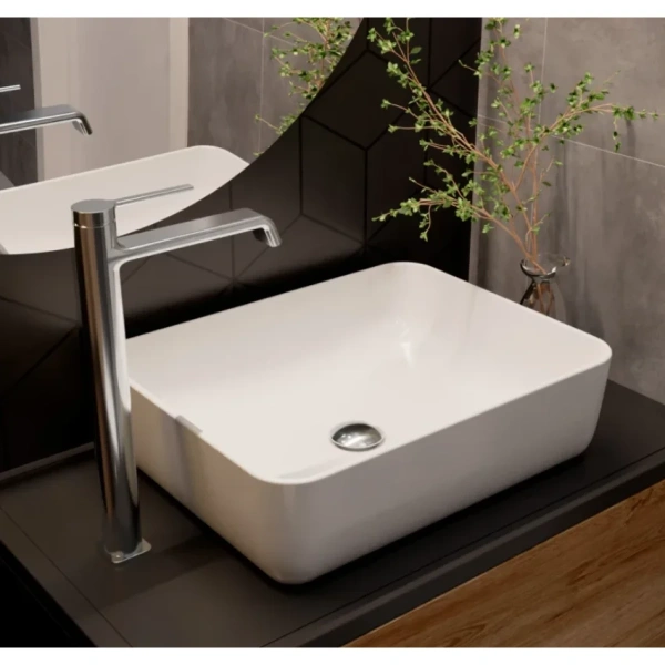смеситель для раковины aquame asti aqm6414cr без донного клапана, хром