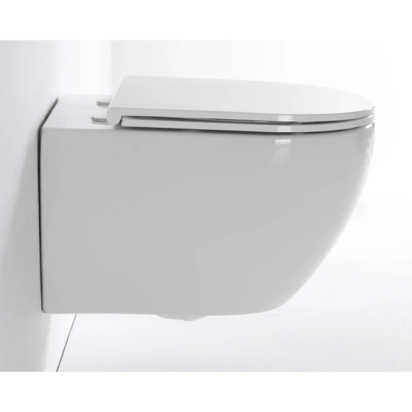 унитаз tece tecespring r 9700998 подвесной, безободковый, с сиденьем в комплекте, белый