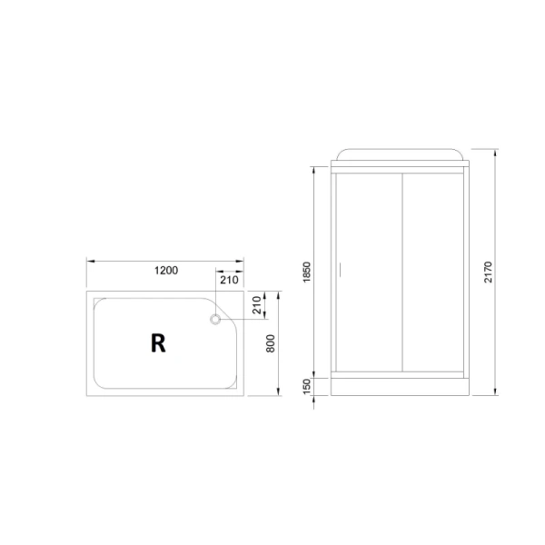 душевая кабина royal bath hp rb8120hp1-t-r
