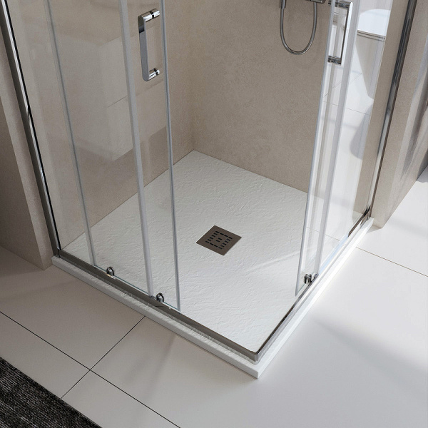 душевой поддон из искусственного камня belbagno uno 90x90 tray-mr-uno-a-90-35-w-cr белый