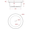раковина накладная 40 см artceram fuori scala tfl032 05 00, белая матовый.