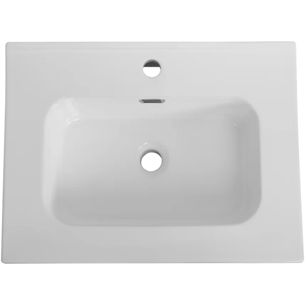 раковина cezares duet czr-8095-60 61x46 см, накладная, белый