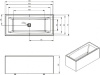 акриловая ванна riho still square elite 170x75 l b100031005 (bd1400500000000) без гидромассажа
