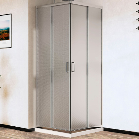 Душевой уголок Vincea City 100x90 VSS-5CT9010MT профиль хром, стекло текстурное