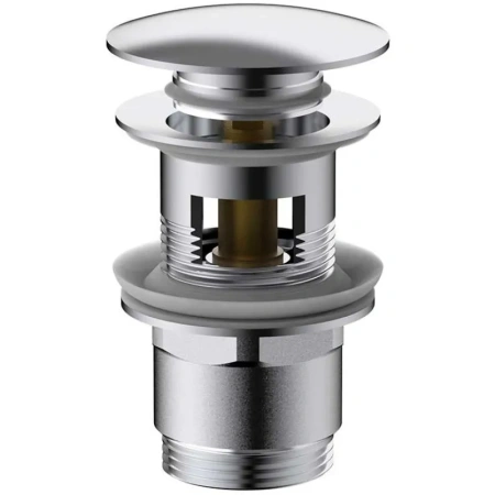 Донный клапан Vincea DPU-1B01CH click-clack, с переливом, хром