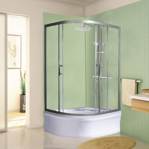 душевой уголок weltwasser ww500 с 120×90 10000004109 профиль хром матовый, стекло прозрачное