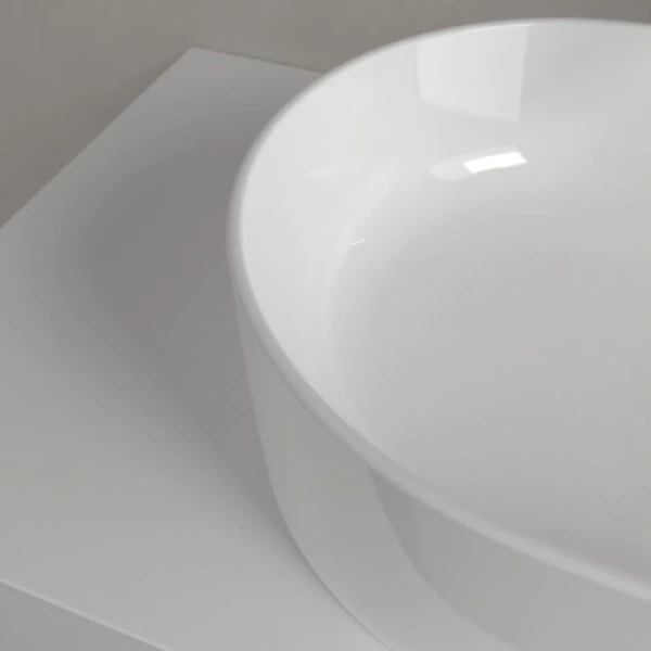 раковина villeroy & boch collaro 4a1956r1 накладная, 56x36 см, альпийский белый с покрытием ceramicplus