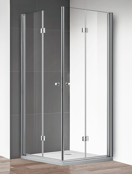 душевой уголок cezares eco 80x80 eco-o-as-2-80-c-cr профиль хром стекло прозрачное