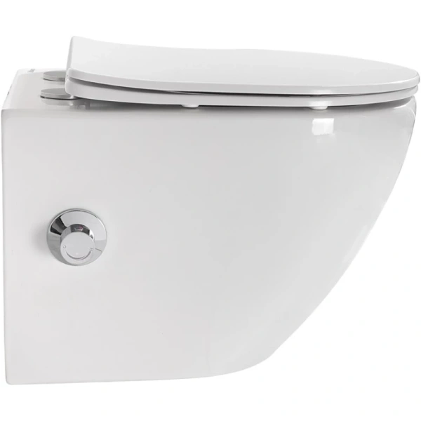 унитаз биде подвесной belbagno uno bb3105chr-bs/sc, с сиденьем микролифт, цвет белый