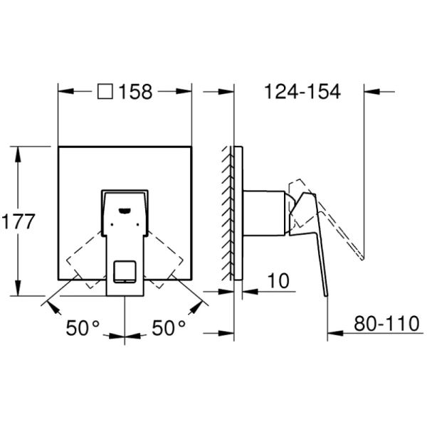 смеситель для душа grohe eurocube 24061000